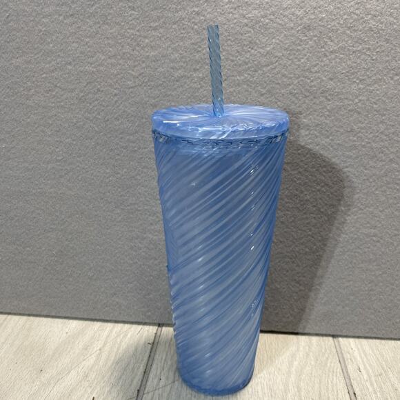 Starbucks Summer 2024 Light Blue Swirl Venti 24oz Cold Cup EUC - Picture 2 of 8